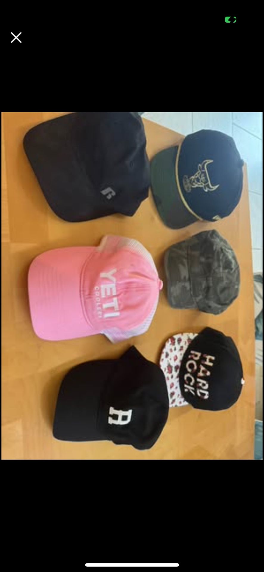 six new baseball hats, variety brands. $20takes all