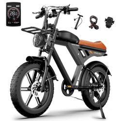 MOVCAN V30 Series Electric Bike for Adults,3000W/1500W/1000W Motor, 20" Fat Tire Ebike, 37.5MPH/32MPH/28MPH, 120/70Miles, 48V 40Ah/31.2/15.6Ah Dual Ba