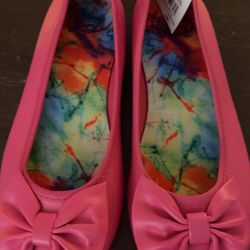 New Pink Flats Girls Size 1
