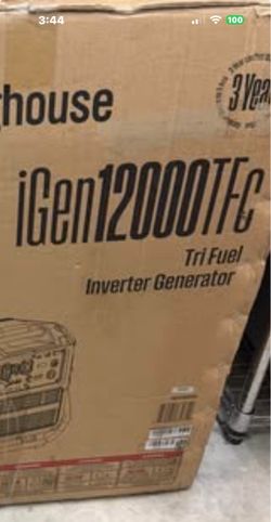 Westinghouse Power generator trifuel igen12000tfc brand new in sealed box