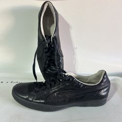 Rare Puma x Alexander McQueen Low Black Leather Sneakers  US 7