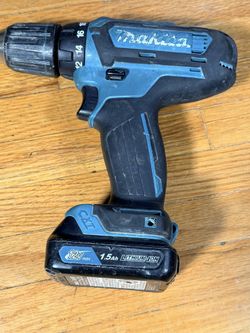Makita FD05 12V Max CXT 3/8" Cordless Drill Driver + 1.5Ah Battery Tested