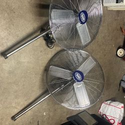 2 Electric. Industrial Fans  $85 Each 