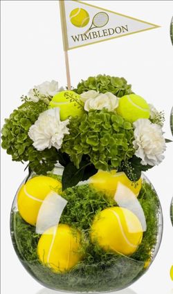 Tennis Party Table Centerpieces, 6 Set