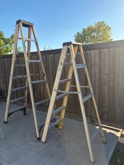 Fiberglass ladders -8 ft and 6 ft