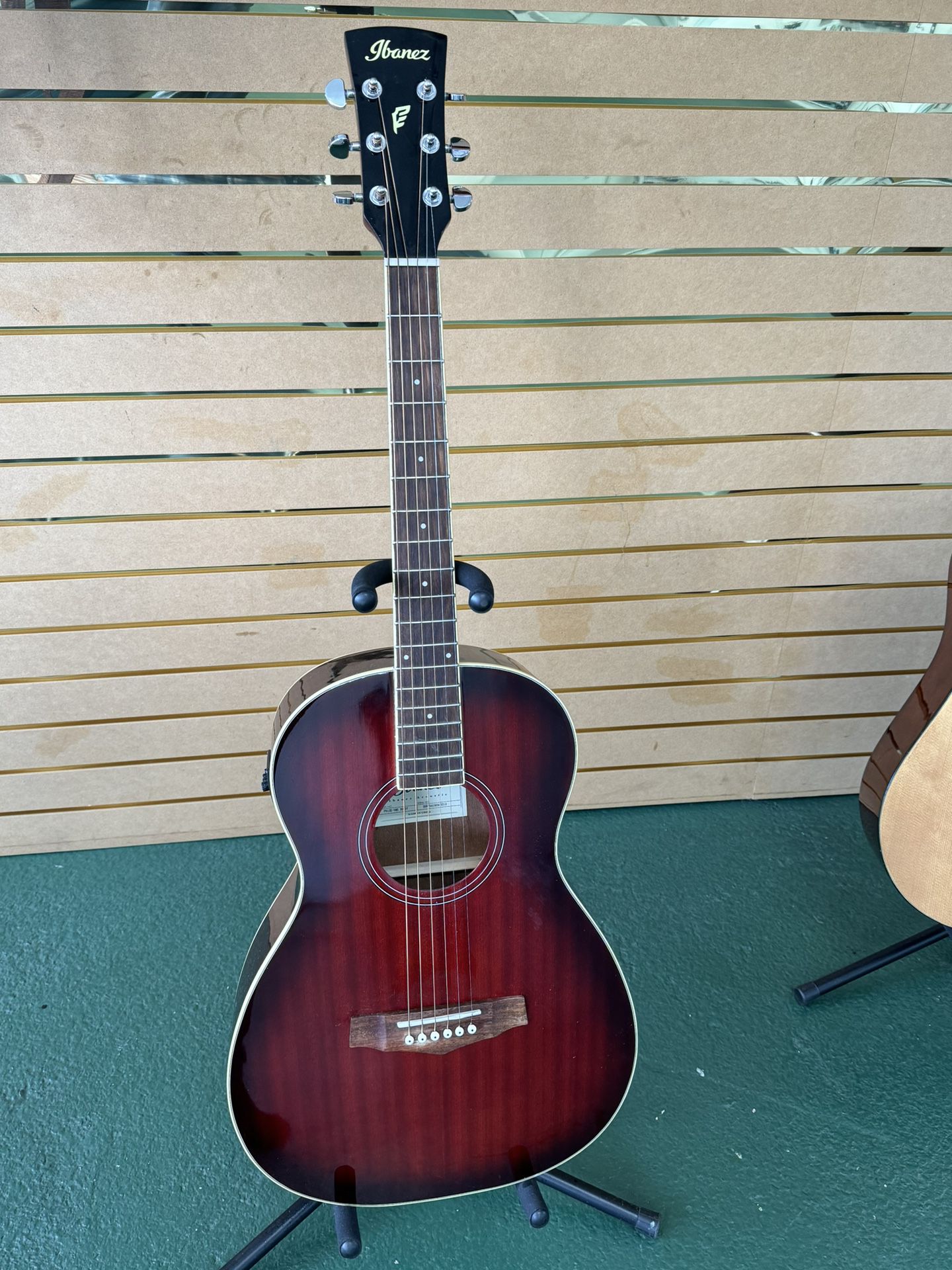 Ibanez PN12E Mahogany Parlor Acoustic-Electric Guitar Vintage Sunburst