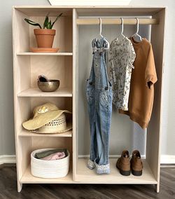 Kids Wooden Wardrobe