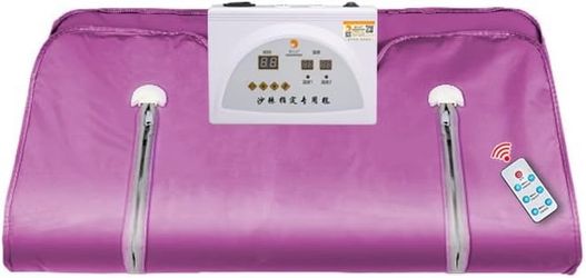 Sauna Blanket Infrared, 70” (Large) Length Heat 2 Zone far, Zipper Type, Digital Body Sauna (Purple)