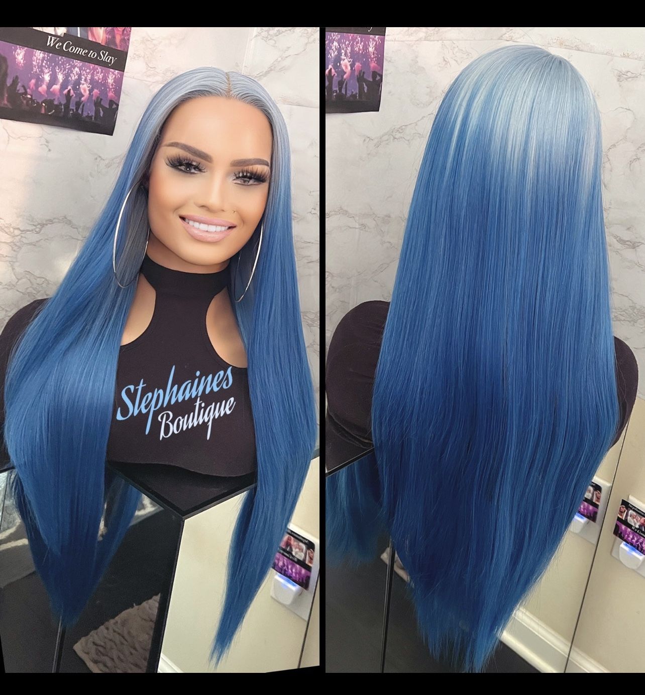 Human Hair Blended Lace Front Wig