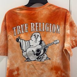 True Religion Orange Tie-dye Shirt Size XL