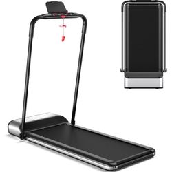 Goplus Folding Treadmill, Ultra-Thin Installation-Free Foldable Electric Treadmill, Low Noise, Walking Jogging Machine, Portable Superfit Treadmills f