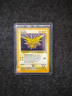 Pokémon TCG Zapdos 15/62 Fossil Holo Rare 80HP Unlimited Edition EN