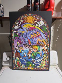 Backlit Wind Waker Zelda Vinyl Print