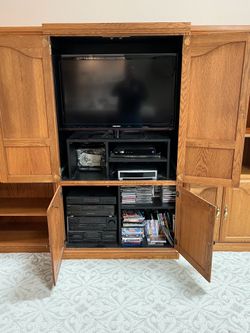 Entertainment Center and bookcases