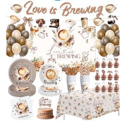 Love Is Brewing Coffee Bridal Shower Party Kit