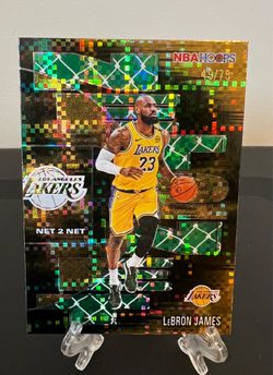 LeBron James NBA Hoops Net 2 Net #NTN-17 Lakers Serial Numbered /75 FRESH PULL!