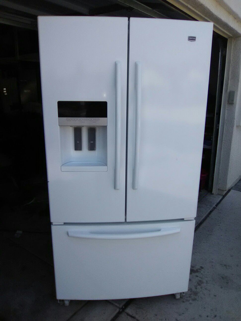 Maytag White French Door Bottom Freezer Refrigerator