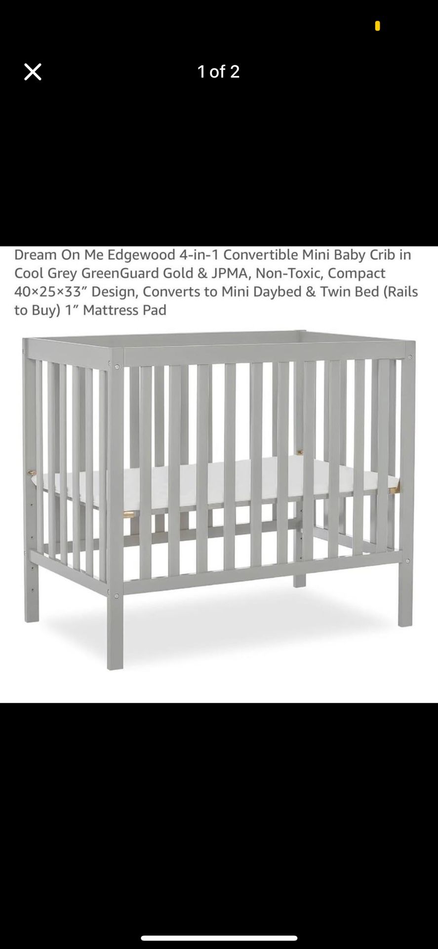 Dream On Me Mini Baby Crib