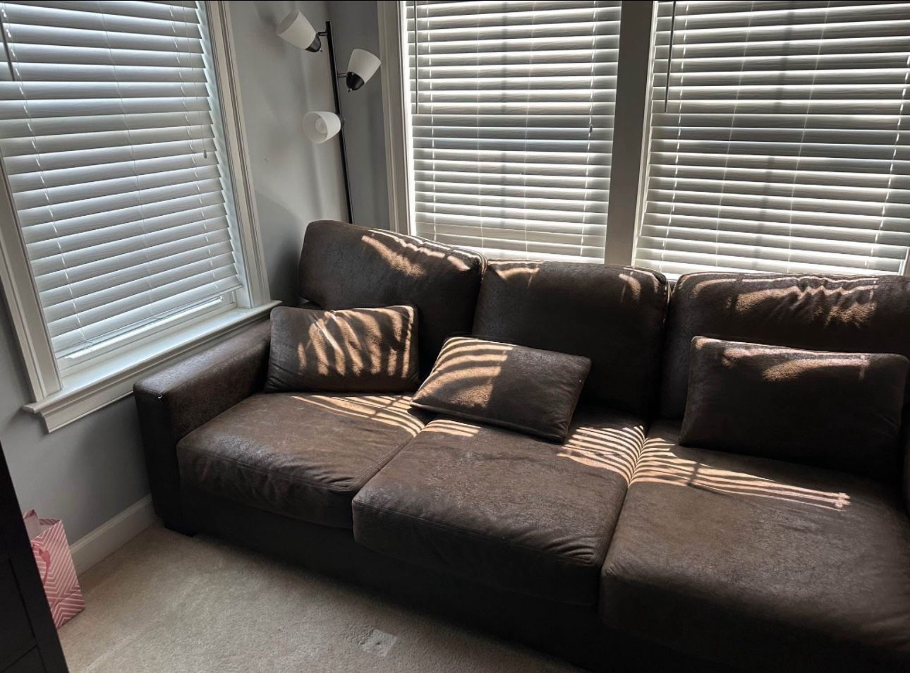 Brown 3-Seater Sofa – Deep & Super Comfortable