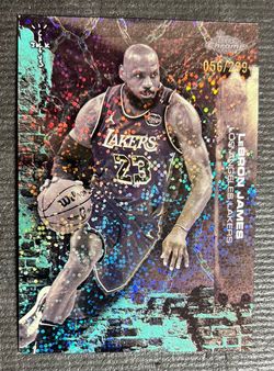 LeBron James Topps Chrome Lakers Card 056/299