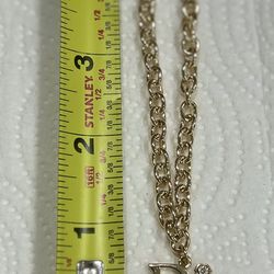 Gold Chain Bracelet with 'Di' Charm