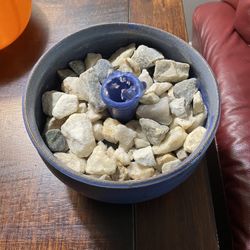 Blue Ceramic Water Feature