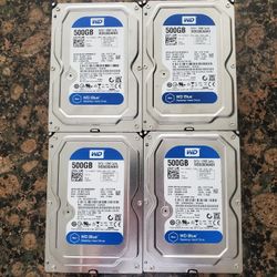 Western Digital 500gb 7200RPM Desktop Hard Drives Low Hours $15 Ea!