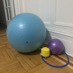 Exercise ball and Pilates ball with pump
