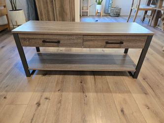 Bench with Drawers and Bottom Shelf