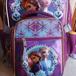 Frozen Backpack And Lunch Box In Good Condition 