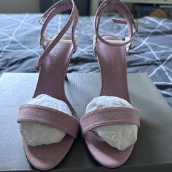 [Charles & Keith] Pink Ankle Strap Heeled Sandals Size 6