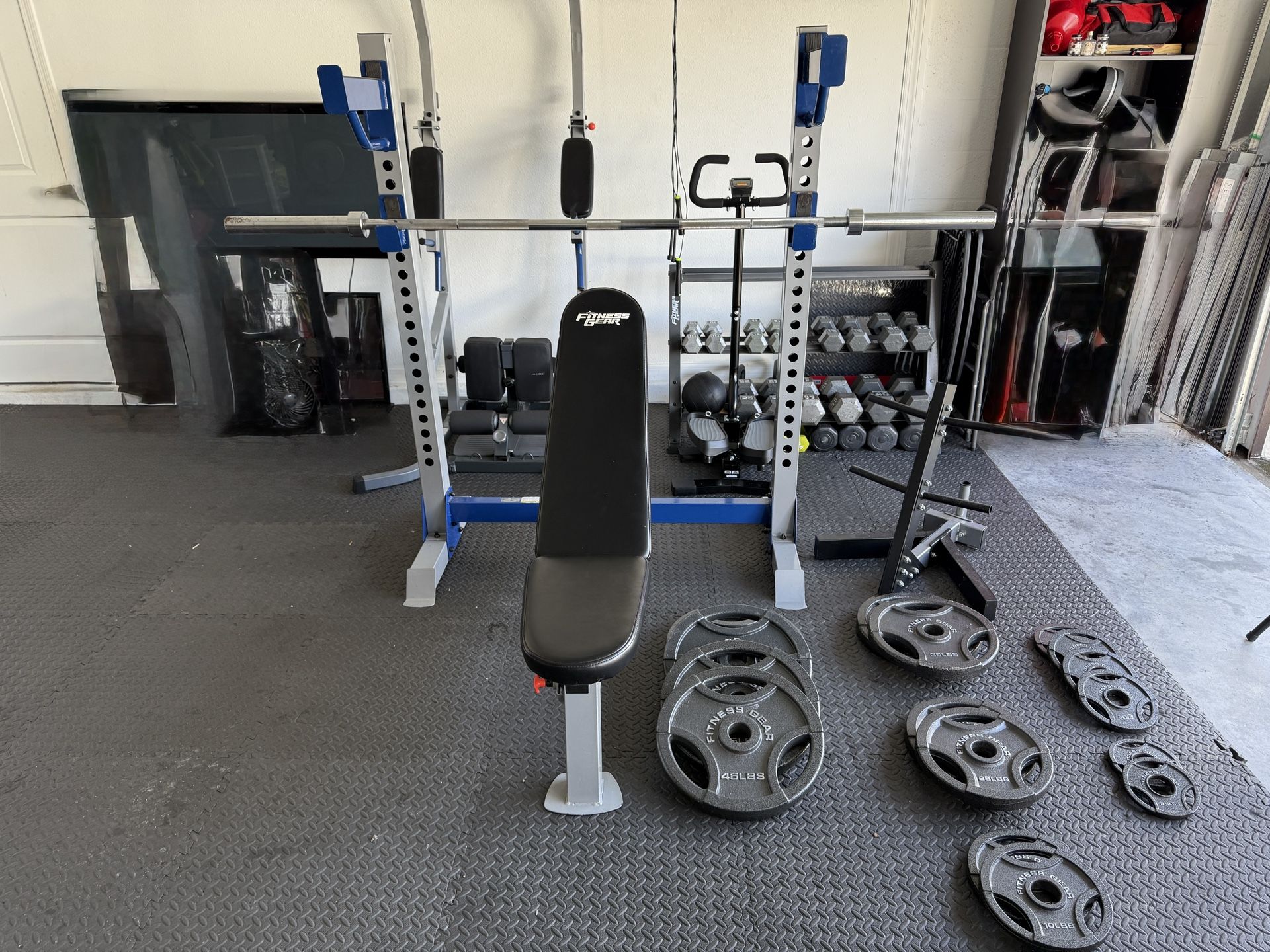 Fitness Gear Barbell Weight Bench Set