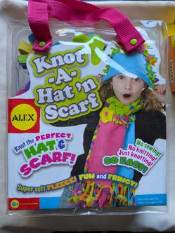 Alex Toys Knot-A-Lot 6 + more Piece Set Fleece Knot Hats, Scarf