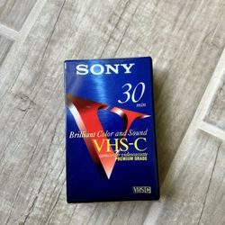 Sony VHS-C TC-30VHGF Premium Grade 30 Min Camcorder Tape NEW SEALED