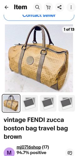 VINTAGE FENDI MEDIUM DUFFLE BAG WITH SIGNATURE PRINT!!! GREAT COLLECTORS ITEMS & TRAVEL STATEMENT PIECE- MAKE IT YOURS TODAY!!!!