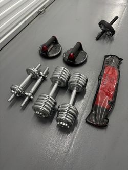 Home Gym Set – Dumbbells, Ab Roller, Arm Blaster & More