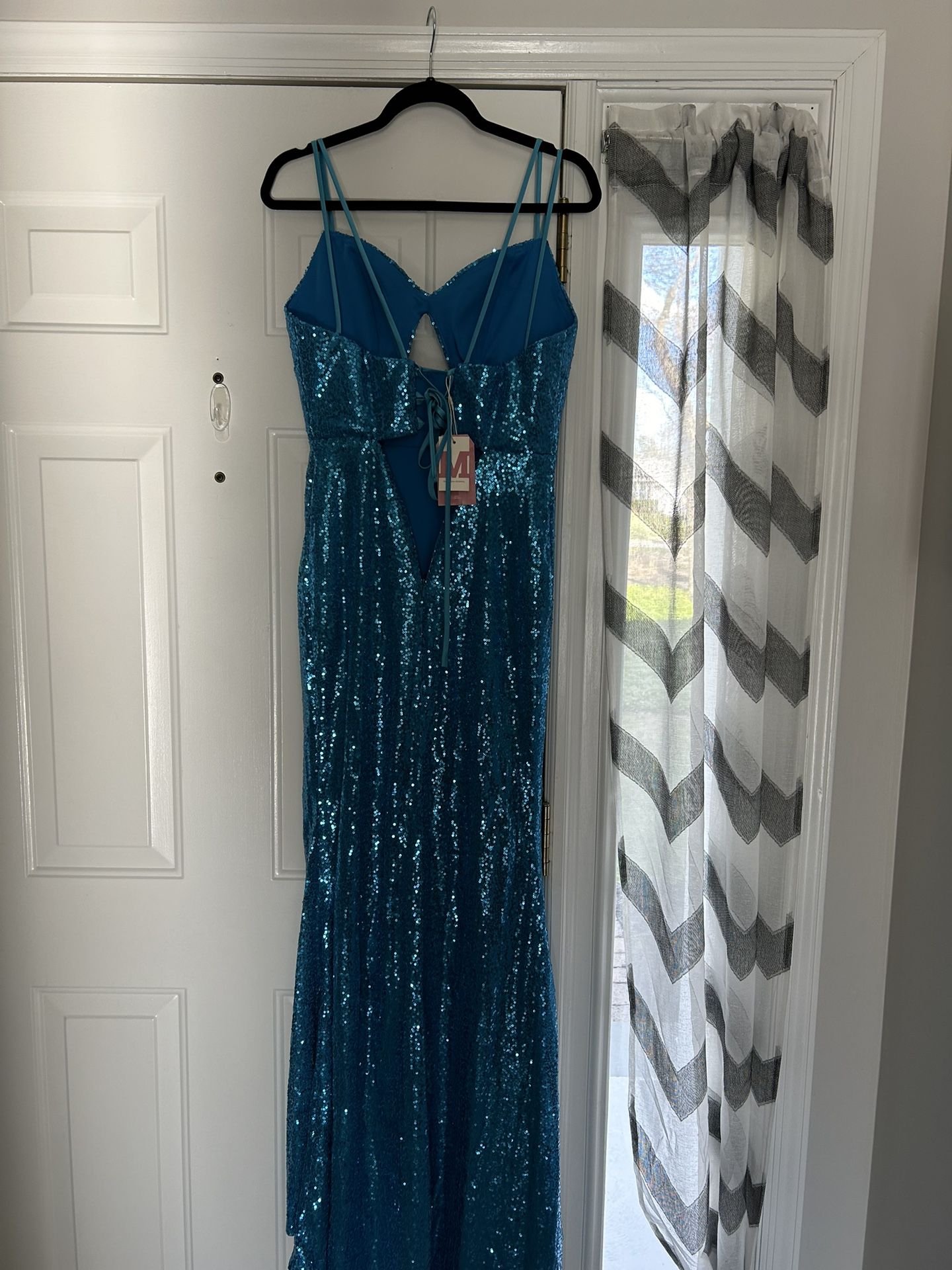 Blue Sequin Evening/Prom Dress