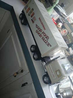 Large Vintage  Metal Big Rig