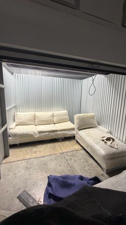 Lillian August Cream Sectional Sofa with Chaise – $400 OBO