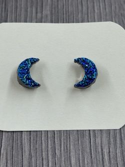 Colorful Thick Moon Earrings
