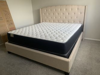New In Box King Bed Frame With Mattress (Read Description Below)