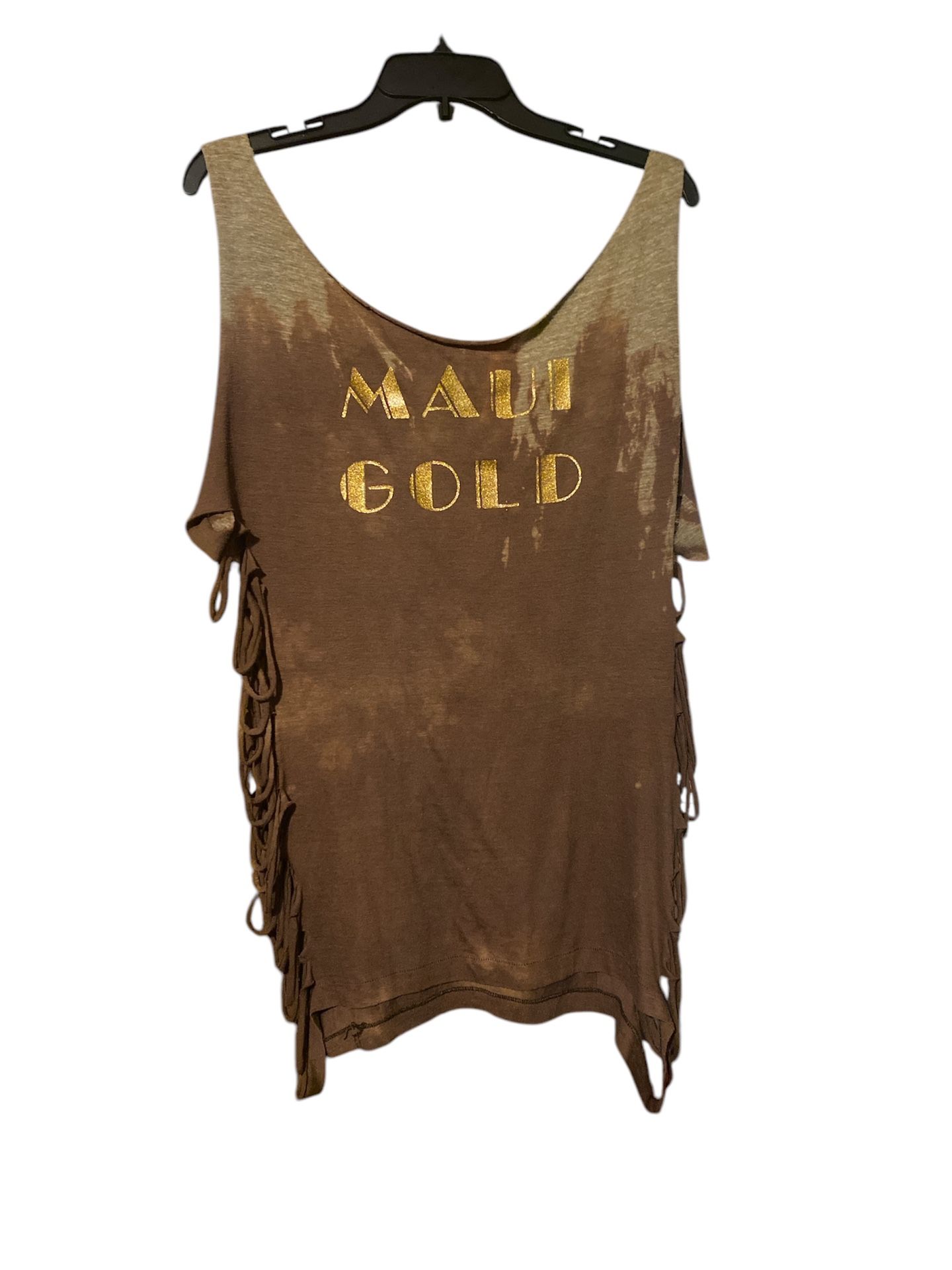 Maui Gold Distressed Vintage Tank Size M/L