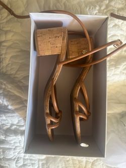 Tommy Hilfiger Block Heel Sandals | Tan | Size 6