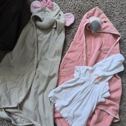 Two Hooded Towels And Sweater Towel 