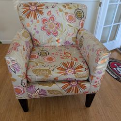 Floral Pattern Accent Chair