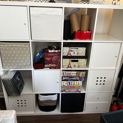 White IKEA Cube Shelving