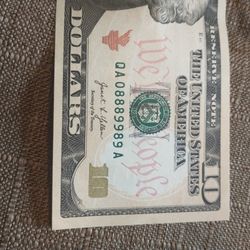 Unique Serial Number $10 Bill