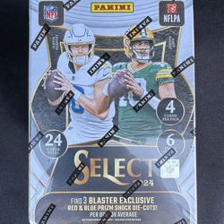 2024 PANINI SELECT FOOTBALL BLASTER BOX NFL CARDS optic red blue prizm shock 