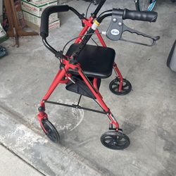 Drive Walker With Seat And Dual Brakes