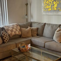 Neutral Colored Sectional Couch 